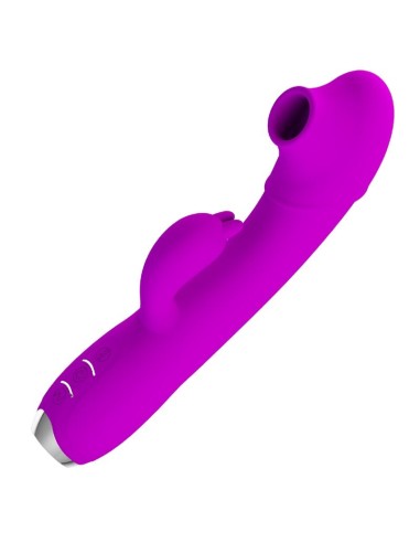 Pretty Love Regina Rechargeable Vibrator-Sucker Purple