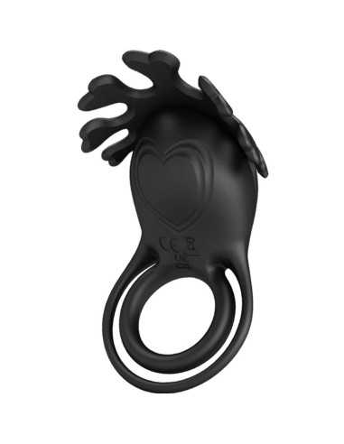 Pretty Love Ruben Vibrator Ring 7 Vibrations Black Silicone