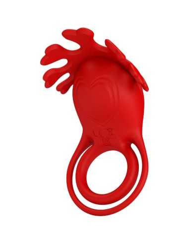 Pretty Love Ruben Vibrator Ring 7 Vibrations Silicone Red