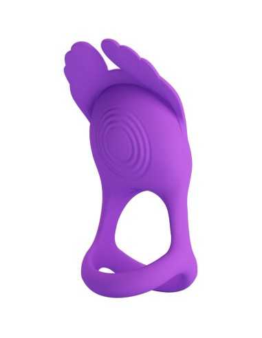 Pretty Love Silas Vibrant Penis Ring 7 Vibrations Purple Silicone