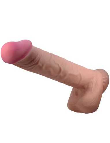 Pretty Love Sliding Skin Series Realistic Dildo With Sliding Skin Suction Cup Brown 26 Cm