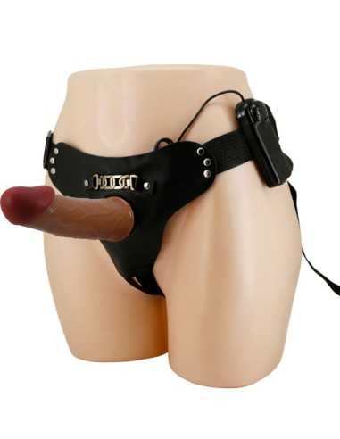 Pretty Love Starks Harness Briefs Multi-Speed Vibration Dildo 17,5 Cm Light Brown