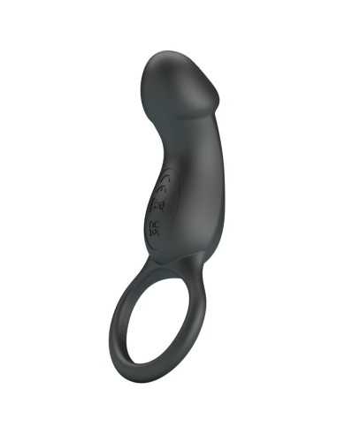 Pretty Love Trae Vibrating Black Ring With Stimulator