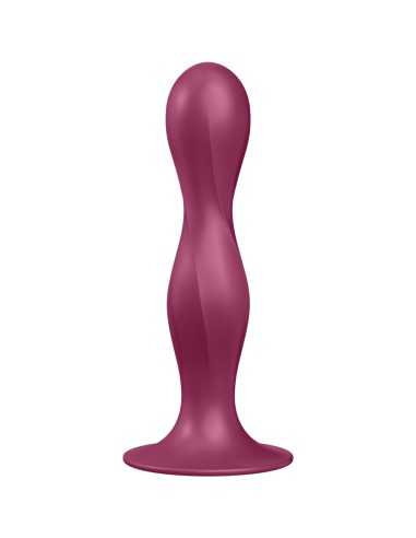 Satisfyer Double Ball-R Silicone Dildo Garnet