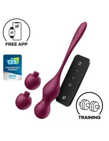 Satisfyer Love Birds Vary Vibrating Balls Free App Wine Red