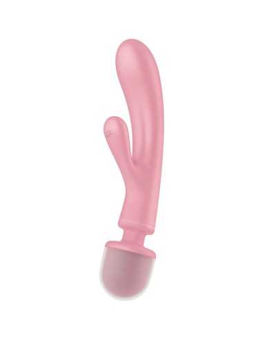 Satisfyer Masseur Vibrateur Lapin Triple Lover Rose - MySexyShop