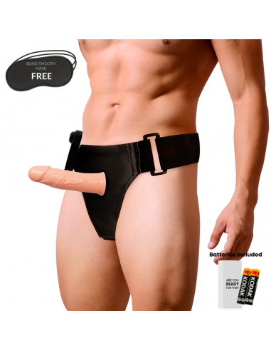 Harness attraction gregory strap-on hollow extender vibrator 16.5 x 4.3 cm - MySexyShop (ES)