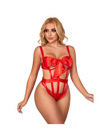 Subblime 954475 Sexy Durchbrochener Body Mit Schleife Rot L/Xl - MySexyShop.eu