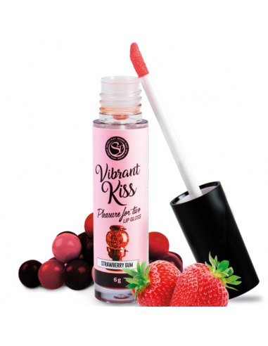 Secretplay lip gloss vibrant kiss strawberry gum - MySexyShop (ES)