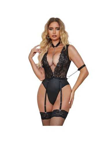 Subblime 954390 Body Sexy Con Ligueros Negro L/Xl - MySexyShop (ES)