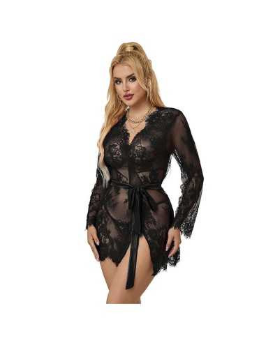 Subblime 953768 Spitzen-Nachthemd + String Schwarz L/Xl - MySexyShop.eu