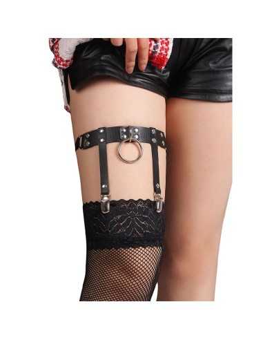 Subblime 953744 Verstellbares Punk-Strumpfhose Aus Leder Schwarz Eine Grösse - MySexyShop.eu