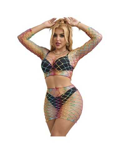 Subblime 952440 Set De Rejilla 2 Piezas Manga Larga Arcoiris Talla Única - MySexyShop (ES)