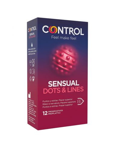 Control Sensual Dots & Lines Puntos Y Estrias 12 Uds -