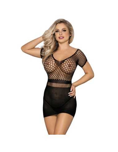 Subblime 951917 Vestido De Rejilla Croché Corto Negro Talla Única - MySexyShop (ES)