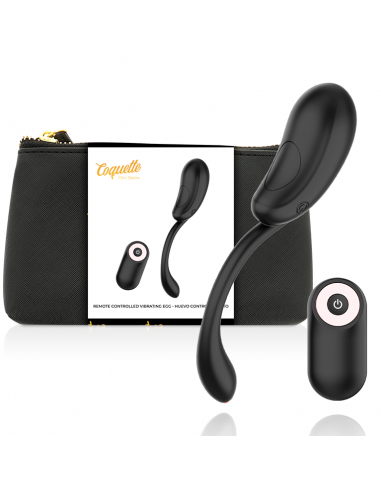 Coquette vibrating egg remote control rechargeable black/ gold - MySexyShop (ES)
