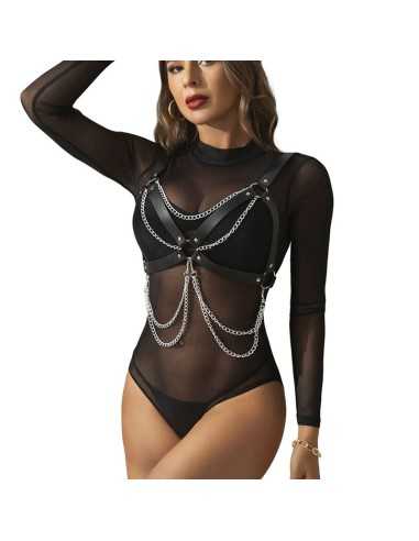 Subblime Harness Bra With Chaindetail One Size