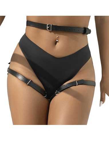 Subblime Arnés Cintura Y Piernas Cuero Negro Talla Única - MySexyShop (ES)