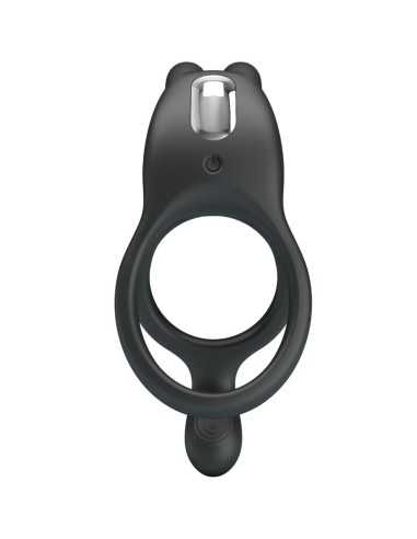 Pretty Love Seth Double Vibrating Ring Rabbit 7 Vibrations Black