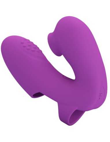 Pretty Love Athena Finger Vibrator With Clitoris Stimulator Purple