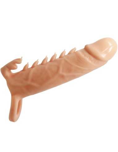 Pretty Love Emmit Penis Sleeve + Clitoris Stimulator Flesh