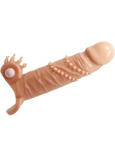 Pretty Love Connor Penis Sleeve + Clitoris Stimulator Flesh