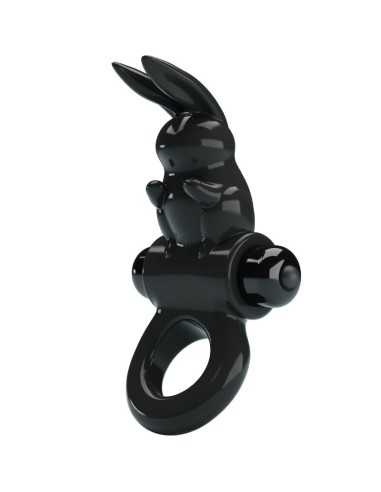 Pretty Love Exciting Ring Rabbit Vibrator Ring 10 Vibrations Black