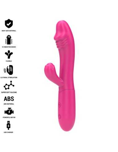 Intense Ivy Flexible Vibrator 10 Vibrations With Stimulating Tongue Pink