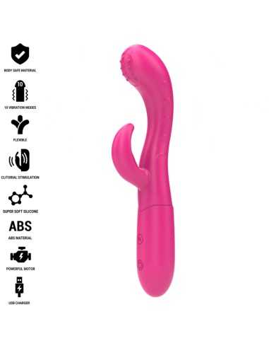 Intense Amara Vibrator With Stimulating Tongue 10 Vibrations Pink