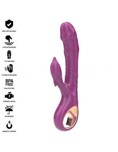 Intense Halle Multifunction Vibrator With Dolphin Stimulating Tongue Purple