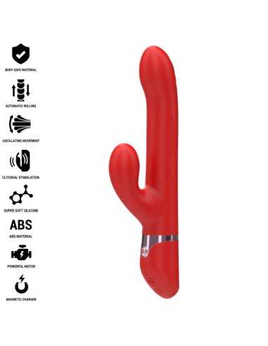 Intense Lele Multifunction Vibrator Rotating & Oscillation & Stimulation Red