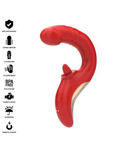 Intense Paulina Vibrator And Stimulator In U Shape Red