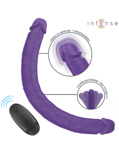 Intense Gunter Dildo Double Vibrator 40 Cm Purple Remote Control