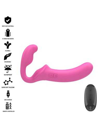 Intense Amy Double Vibrator 20 Cm Pink Remote Control