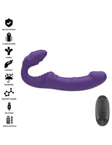 Intense Jill Double Vibrator 20 Cm Purple Remote Control