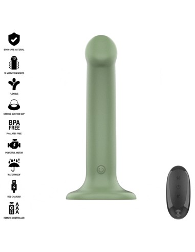 Intense Becca Vibrator With Suction Cup 10 Vibrations Green Remote Control