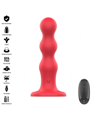 Intense Cody Vibrator With Suction Cup Red Remote Control