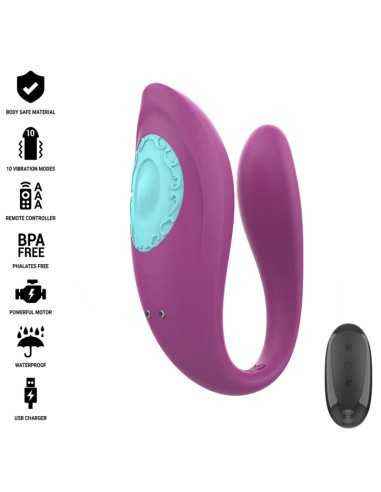 Intense Annie U-Shaped Vibrator And Stimulator Purple Remote Control