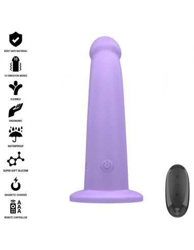 Intense Eddie Vibrator 17.5 Cm 10 Vibrations Purple Remote Control