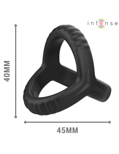 Intense Carson Double Silicone Penis Ring Black Model 4