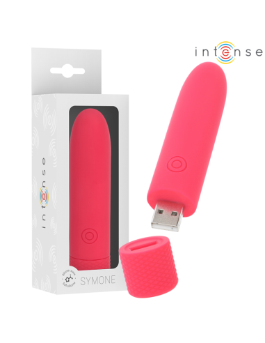 Intense Symone Usb Rechargeable Vibrating Bullet 8 Vibrations Red 10 X 2.2 Cm