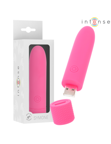 Intense Symone Usb Rechargeable Vibrating Bullet 8 Vibrations Pink 10 X 2.2 Cm