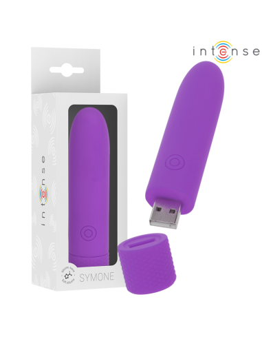 Intense Symone Usb Rechargeable Vibrating Bullet 8 Vibrations Purple 10 X 2.2 Cm