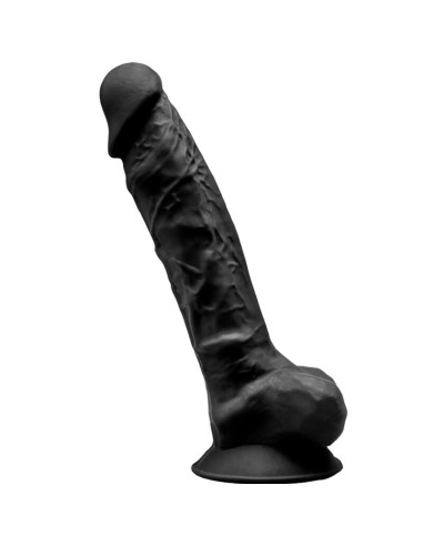 Silexd Model 1 Realistic Penis Premium Silexpan Silicone Black 20 Cm