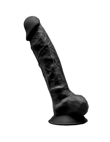 Silexd Model 1 Realistic Penis Premium Silexpan Silicone Black 23 Cm