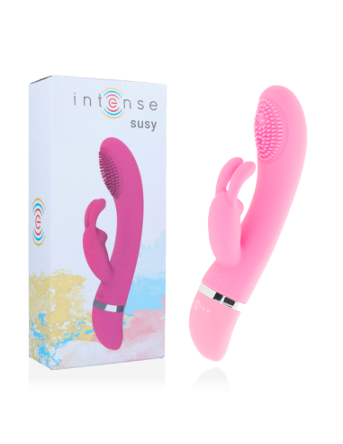 Intense Susy Oscillating Vibrator Silicon Rabbit Pink