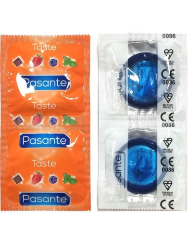 Pasante Condoms Flavor Blueberry Bag 144 Units