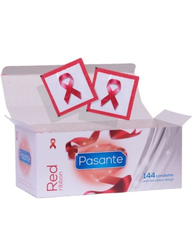 Pasante Condoms Red Ribbon 144 Units