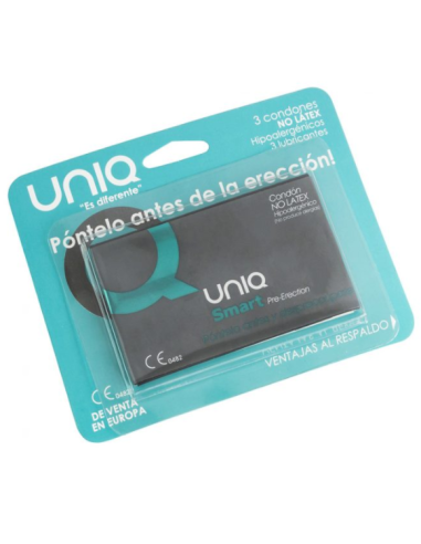 Uniq Smart Latex Free Pre-Erection Condoms 3 Units