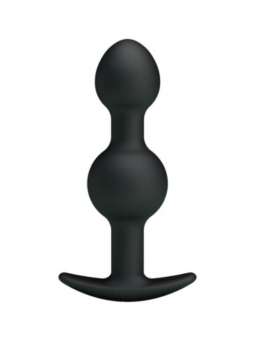 Pretty love bottom silicone anal balls 10.3 cm black